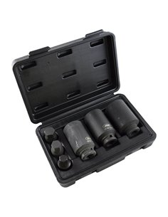 SET DE 3 VASOS Y 3 PUNTAS DE IMPACTO HEXAGONALES DE 1/2"  2
