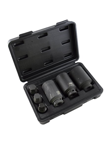 SET DE 3 VASOS Y 3 PUNTAS DE IMPACTO HEXAGONALES DE 1/2" 