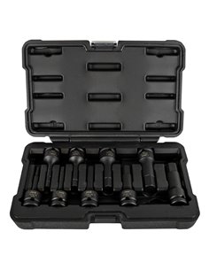 SET DE 8 PUNTAS DE IMPACTO HEXAGONALES DE 1/2"