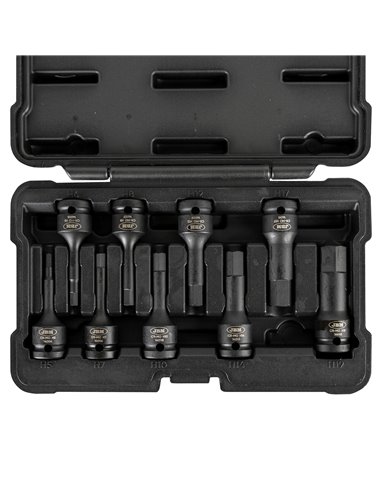 SET DE 8 PUNTAS DE IMPACTO HEXAGONALES DE 1/2"
