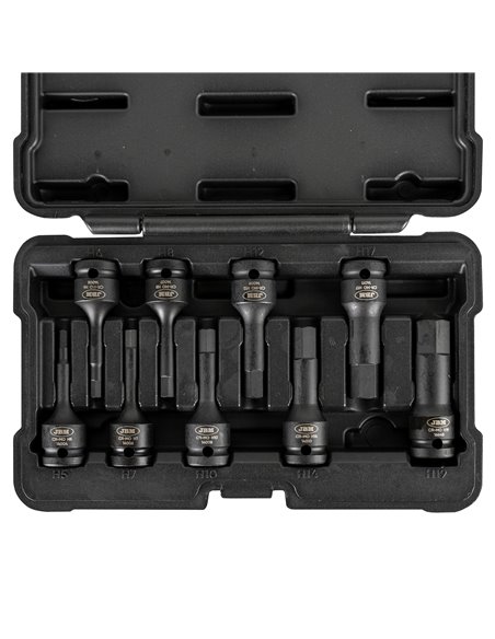 SET DE 8 PUNTAS DE IMPACTO HEXAGONALES DE 1/2"