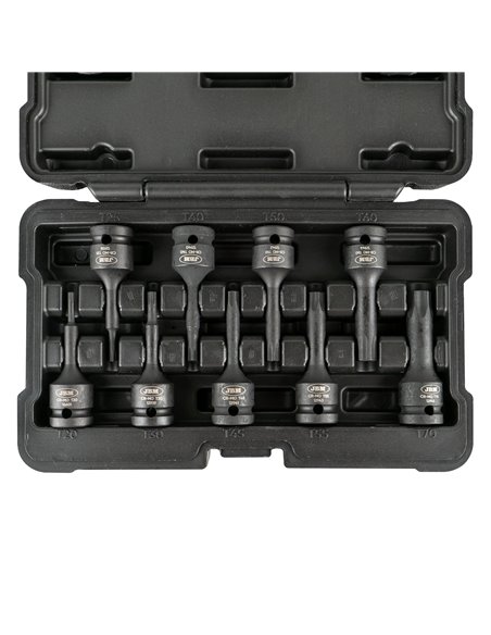SET DE 9 PUNTAS DE IMPACTO TORX DE 1/2"