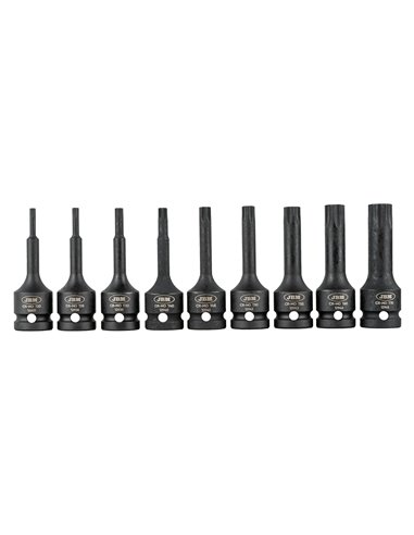 SET DE 9 PUNTAS DE IMPACTO TORX DE 1/2"