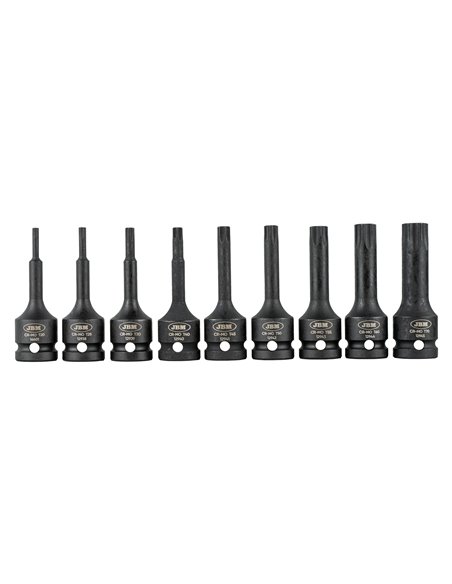 SET DE 9 PUNTAS DE IMPACTO TORX DE 1/2"