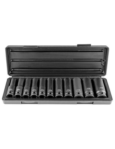 SET DE 11 VASOS DE IMPACTO HEXAGONAL DE 1/2"
