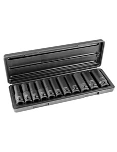 SET DE 11 VASOS DE IMPACTO HEXAGONAL DE 1/2" 2