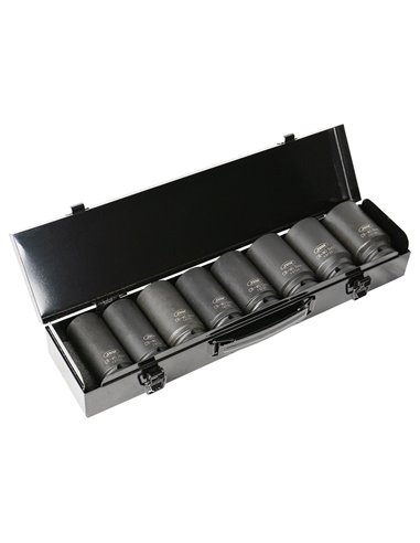 SET DE 8 VASOS DE IMPACTO HEXAGONALES 3/4"