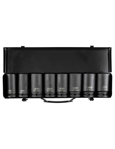 SET DE 8 VASOS DE IMPACTO HEXAGONALES 3/4"