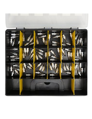 ESTUCHE DE 90 PUNTAS PHILIPS, PLANA Y ALLEN DE 1/4"