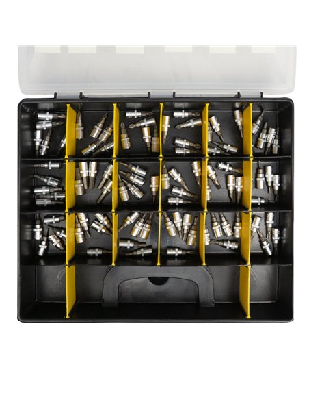 ESTUCHE DE 90 PUNTAS PHILIPS, PLANA Y ALLEN DE 1/4"