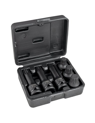 SET DE 6 VASOS PUNTA XZN DE IMPACTO DE 1/2"