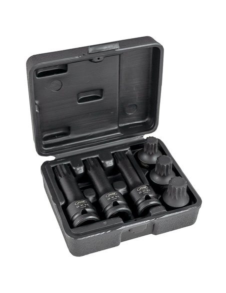 SET DE 6 VASOS PUNTA XZN DE IMPACTO DE 1/2"