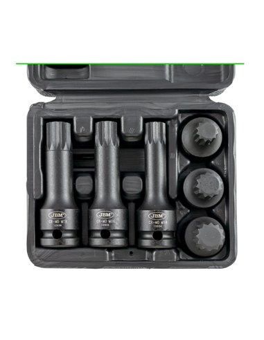 SET DE 6 VASOS PUNTA XZN DE IMPACTO DE 1/2"