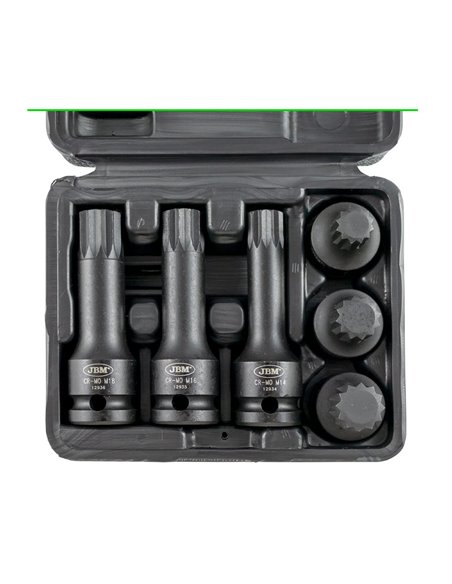 SET DE 6 VASOS PUNTA XZN DE IMPACTO DE 1/2"