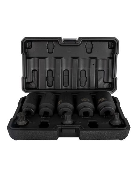 SET DE 5 VASOS Y 3 PUNTAS DE IMPACTO XZN DE 1/2"