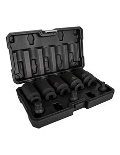SET DE 5 VASOS Y 3 PUNTAS DE IMPACTO XZN DE 1/2" 2