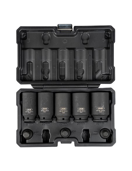 SET DE 5 VASOS Y 3 PUNTAS DE IMPACTO XZN DE 1/2"