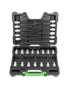 MALETÍN DE 26 PUNTAS DE 1/2" PARA TORNILLOS DE 12 CANTOS 