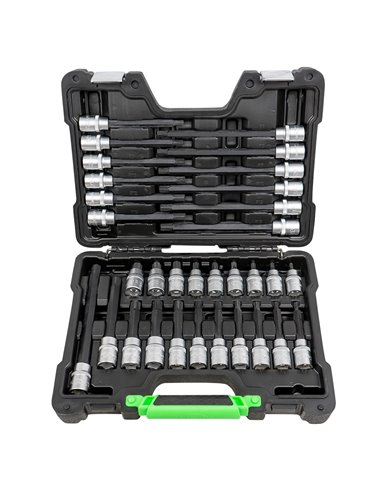 MALETÍN DE 32 PUNTAS DE 1/2" PARA TORNILLOS RIBE