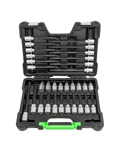 MALETÍN DE 32 PUNTAS DE 1/2" PARA TORNILLOS RIBE