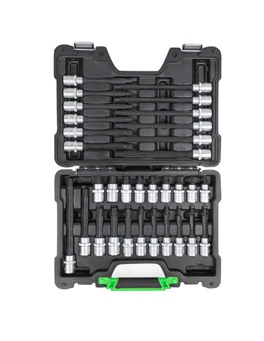 MALETÍN DE 32 PUNTAS DE 1/2" PARA TORNILLOS RIBE