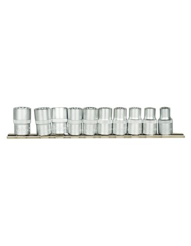 JUEGO DE 10 VASOS DE 12 CANTOS DE 1/2"