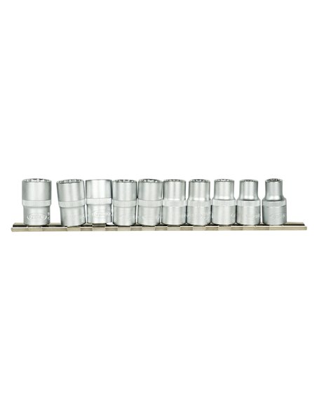 JUEGO DE 10 VASOS DE 12 CANTOS DE 1/2"