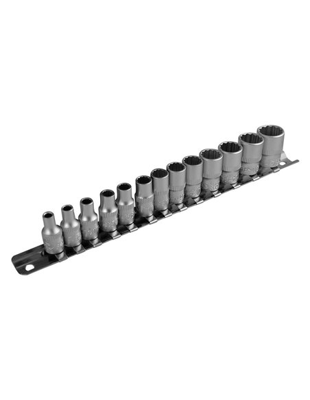 JUEGO DE 13 VASOS DE 12 CANTOS DE 1/4"