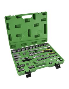 MALETÍN DE HERRAMIENTAS DE 60 PIEZAS CON VASOS SPLINE DE 1/2" Y 1/4" CINCADO 2