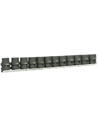 SET DE 12 VASOS DE IMPACTO HEXAGONALES DE PERFIL BAJO DE 1/2" 