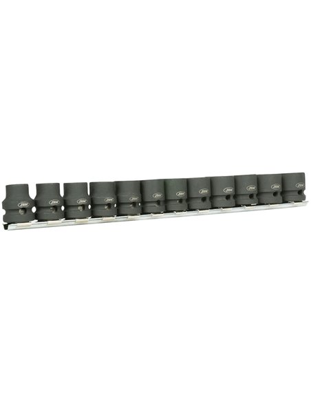 SET DE 12 VASOS DE IMPACTO HEXAGONALES DE PERFIL BAJO DE 1/2" 