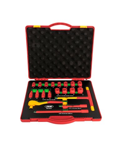 MALETÍN DE HERRAMIENTAS AISLADAS 20 PCS DE 3/8"