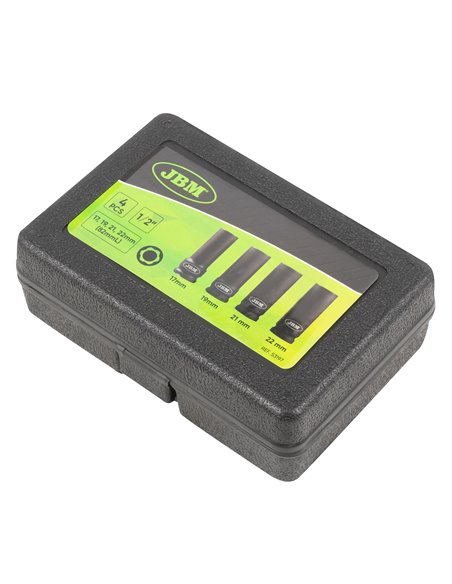 SET DE 4 VASOS DE IMPACTO PARA TORNILLOS DE SEGURIDAD