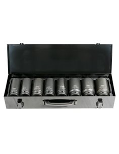 SET DE 8 VASOS DE IMPACTO LARGOS HEXAGONALES DE 3/4"