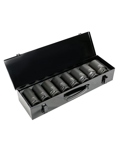 SET DE 8 VASOS DE IMPACTO LARGOS HEXAGONALES DE 3/4"