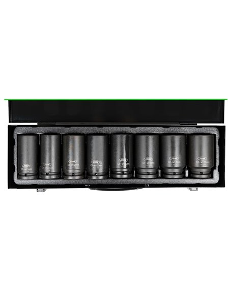 SET DE 8 VASOS DE IMPACTO LARGOS HEXAGONALES DE 3/4"