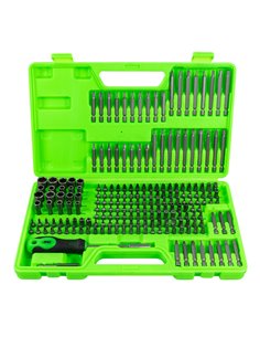 MALETÍN DE 208 PUNTAS Y ADAPTADOR DESTORNILLADOR DE 1/4"