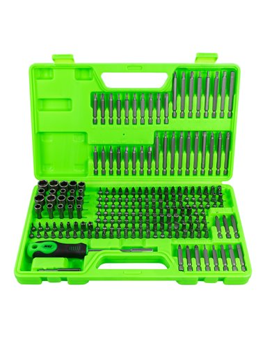 MALETÍN DE 208 PUNTAS Y ADAPTADOR DESTORNILLADOR DE 1/4"