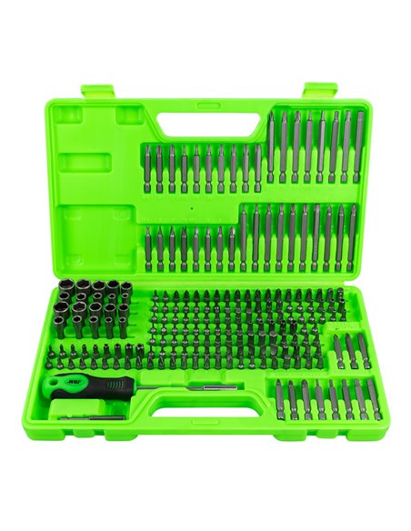 MALETÍN DE 208 PUNTAS Y ADAPTADOR DESTORNILLADOR DE 1/4"