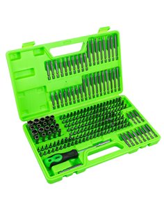 MALETÍN DE 208 PUNTAS Y ADAPTADOR DESTORNILLADOR DE 1/4" 2