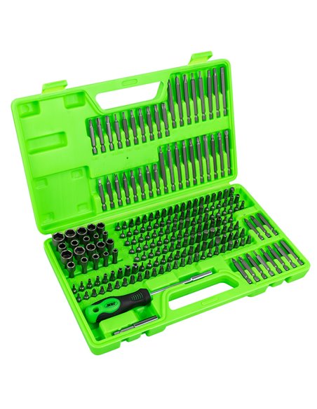 MALETÍN DE 208 PUNTAS Y ADAPTADOR DESTORNILLADOR DE 1/4"