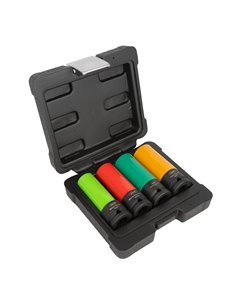 SET DE 4 VASOS DE IMPACTO DE 1/2" PARA LLANTAS DE ALEACIÓN 2