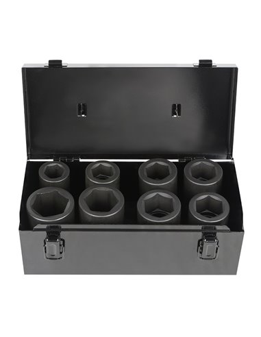 SET DE 8 VASOS DE IMPACTO DE 1" LARGOS