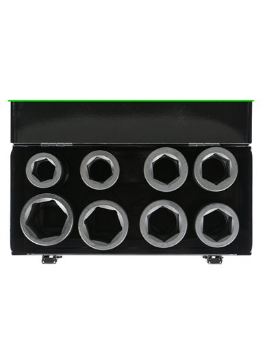 SET DE 8 VASOS DE IMPACTO DE 1" LARGOS