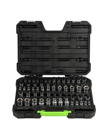 MALETÍN DE VASOS Y PUNTAS TORX / TORX PLUS DE 77 PIEZAS