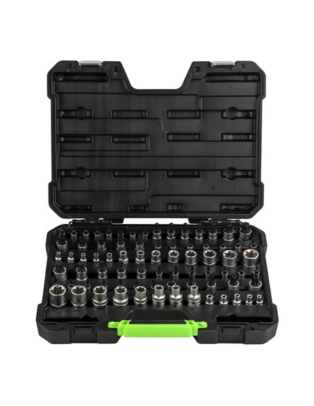 MALETÍN DE VASOS Y PUNTAS TORX / TORX PLUS DE 77 PIEZAS