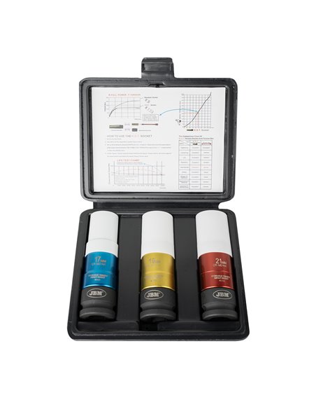 SET DE 3 VASOS DE IMPACTO DE TORQUE LIMITADO