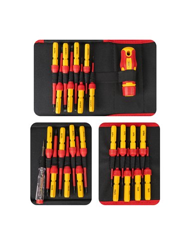 SET DE DESTORNILLADORES INTERCAMBIABLES AISLADOS 25 PCS
