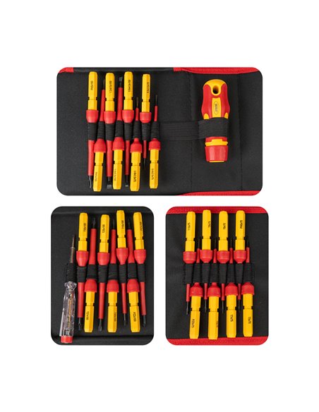 SET DE DESTORNILLADORES INTERCAMBIABLES AISLADOS 25 PCS