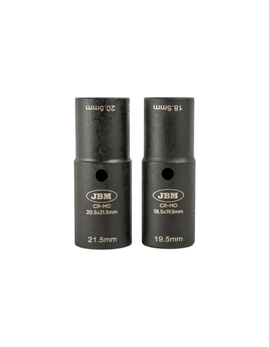SET DE 2 VASOS DE IMPACTO 1/2" PARA  LLANTAS DE ALUMINIO DE FORD